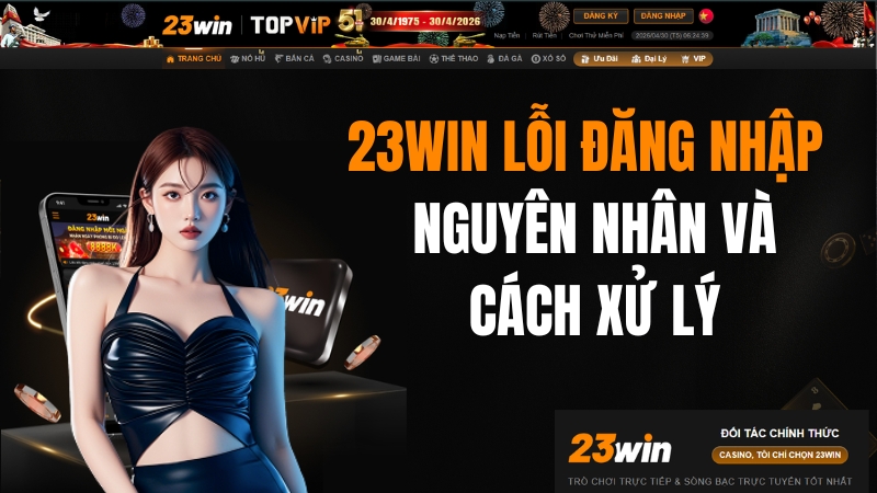 23WIN Lỗi Đăng Nhập – Nguyên Nhân Và Cách Kiểm Tra